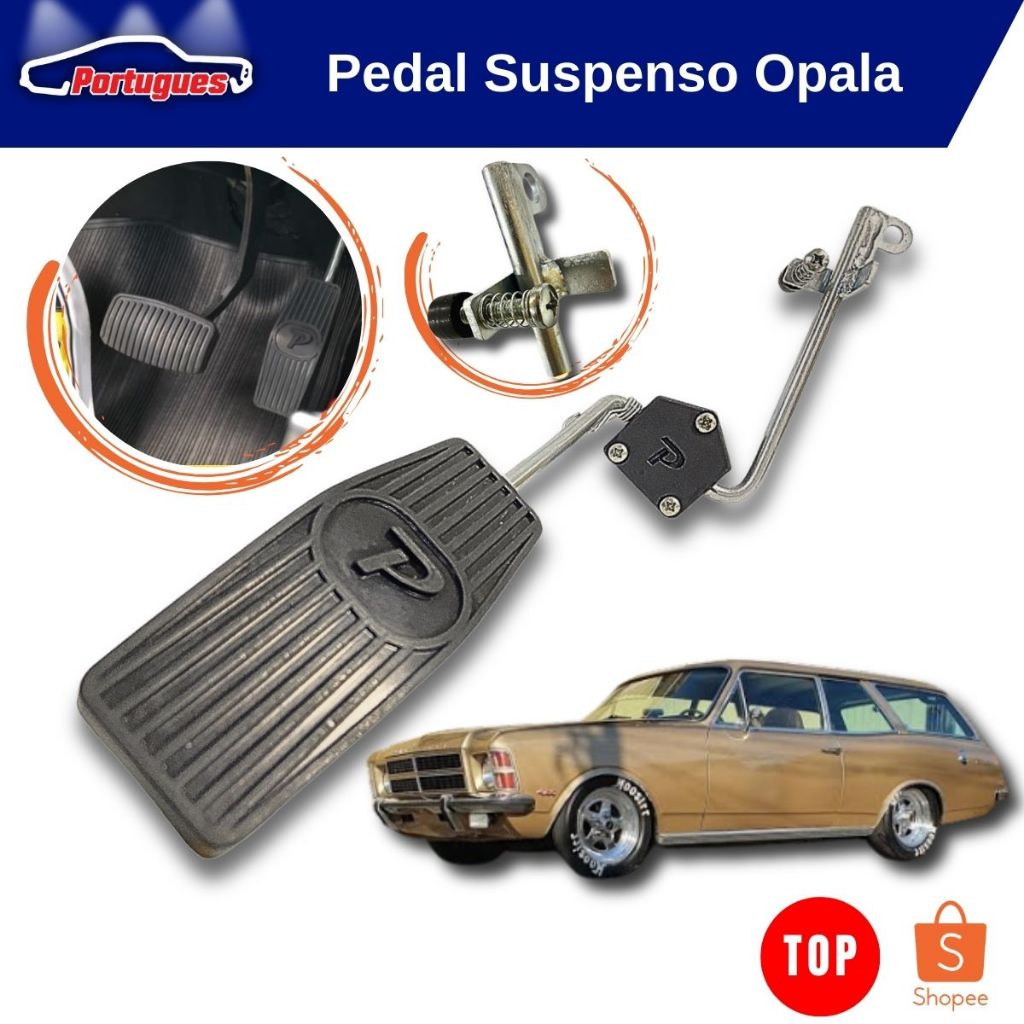 Pedal de Acelerador Opala E Caravan Suspenso de 69 a 92 3° Geração Top com regulagem de altura
