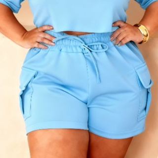 short CARGO PLUS SIZE feminino moletom moletinho Modelagem soltinha ENVIO RAPIDO!!! em Oferta na Shopee