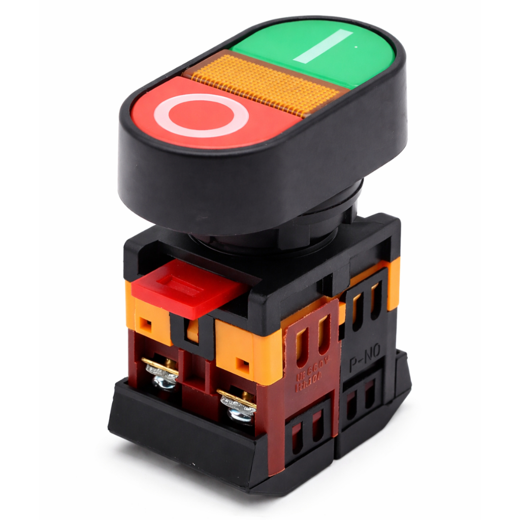 Botão Duplo Liga/desliga Nr12 Led Iluminado