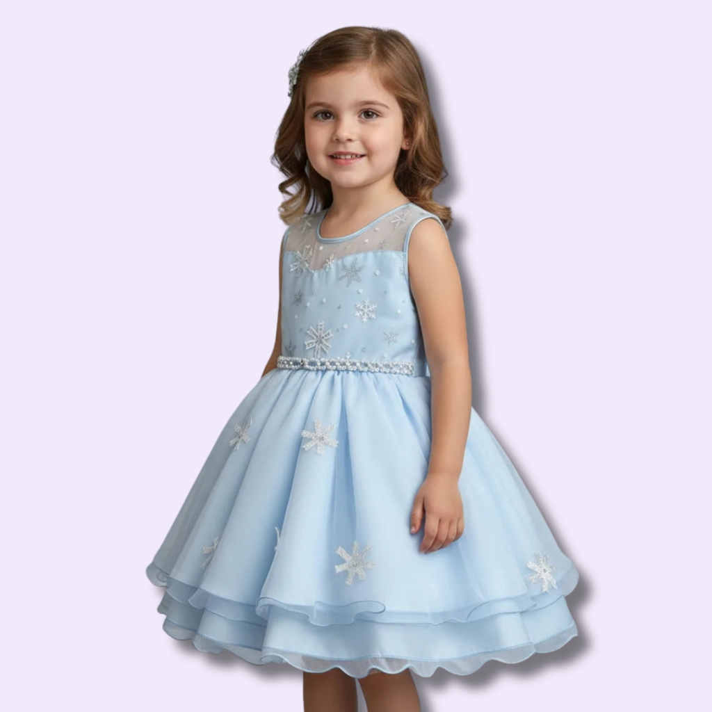 Vestido Infantil Frozen Elsa Curto Princesa Festa Luxo Com Capa