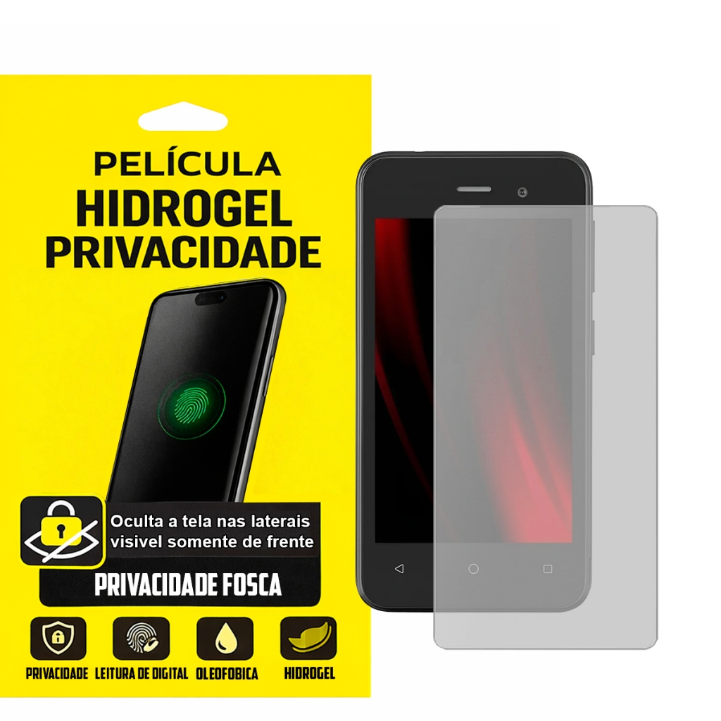 Película (Privacidade) Fosca Hidrogel Slim TPU Protetora para Smartphone Multilaser E Lite 2