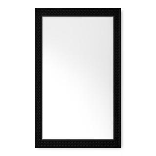 Espelho Decorativo De Parede Com Moldura Madeira 34Cm X 55Cm, Preto, Bege, Banco em Oferta na Shopee