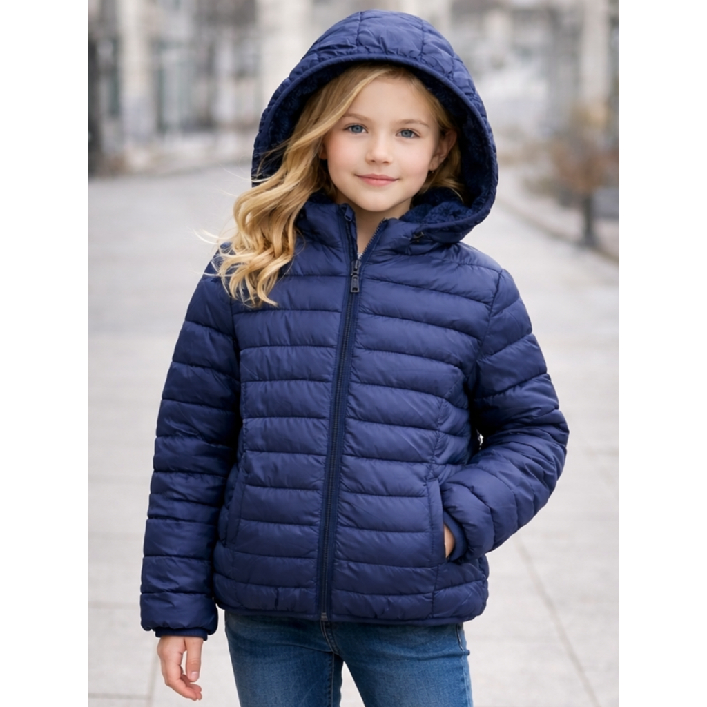 Jaqueta Juvenil Menina Nylon Forrada Com Pelinhos Por Dentro em Oferta na Shopee