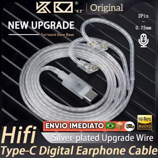 Cabo KZ TIPO-C Original com DAC Áudio Hi-Fi - Pronta Entrega Envio Imediato em Oferta na Shopee