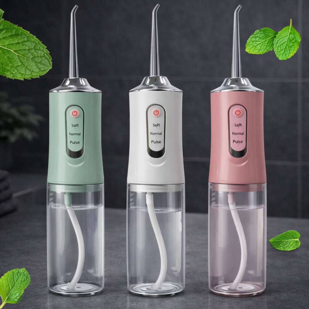 Irrigador Dental Portátil Recarregável Jato D'Água Limpeza Profunda Higiene Oral Bocal Gengiva em Oferta na Shopee