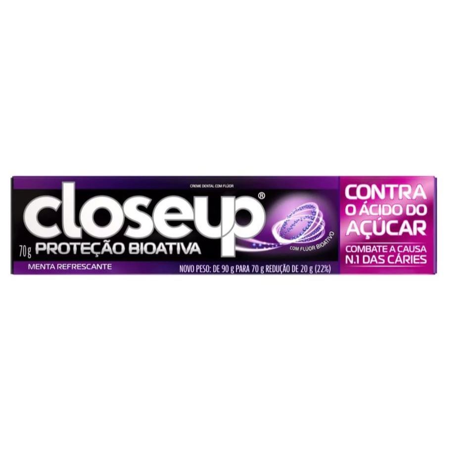 Creme Dental Closeup Proteção Bioativada Menta Refrescante 70g