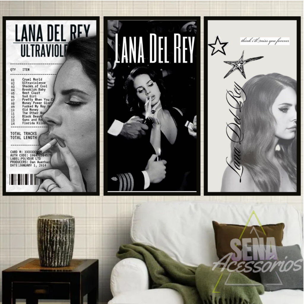 Kit Quadro Decorativo Lana Del Rey Personalizado Único Música Artista Album Exclusivo em Oferta na Shopee