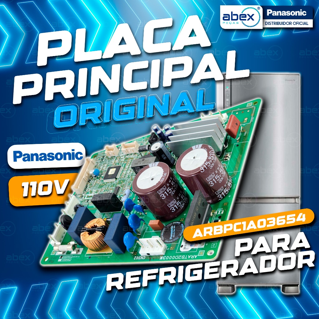 Placa Principal Da Geladeira Panasonic BB51 BB52 BB53 Compressor Panasonic ARBPC1A03654 Original