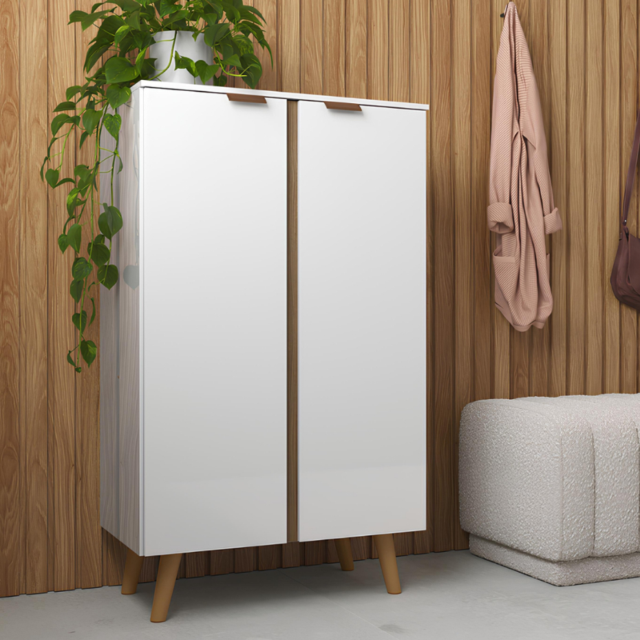 Sapateira Multiuso 2 Portas e 3 Prateleiras Armário Organizador Entrada para Hall Sapato Tênis em Oferta na Shopee