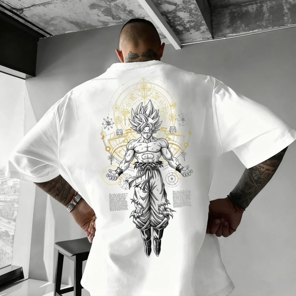 Camiseta Oversized Dragon Gok Ascensão Aftersoul Unissex Plus Size P ao G5 100% Algodão