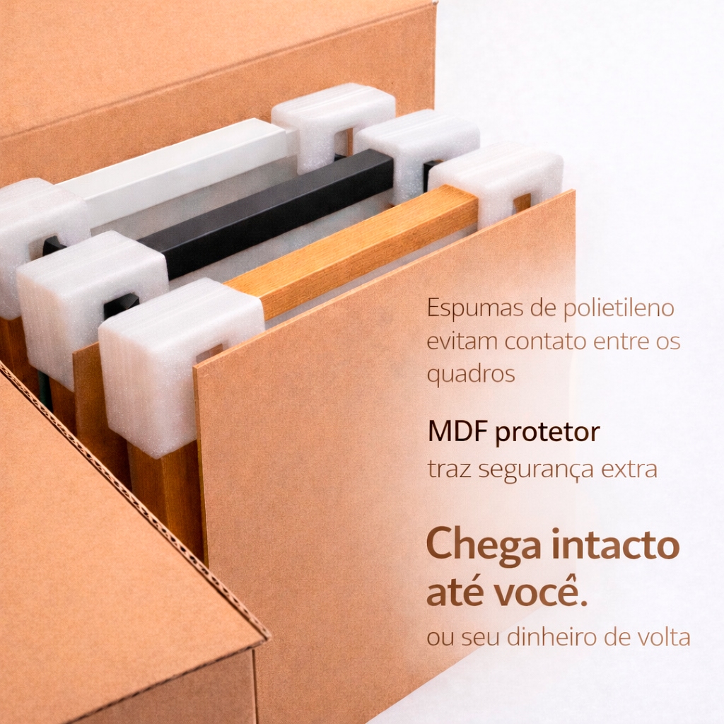 Kit Quadros Decorativo Para Sala Moldura 50x70 Grande Moderno · foto 2