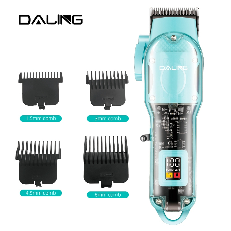Máquina De Cortar Cabelo Aparador Profissional Sem Fio Daling DL-1817 em Oferta na Shopee