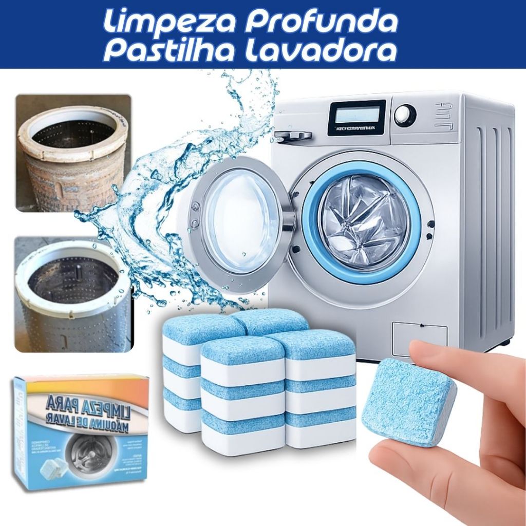 Kit 5/10/15/20 Limpador Pastilha de máquina de lavar roupa, comprimido efervescente sólido para remover manchas