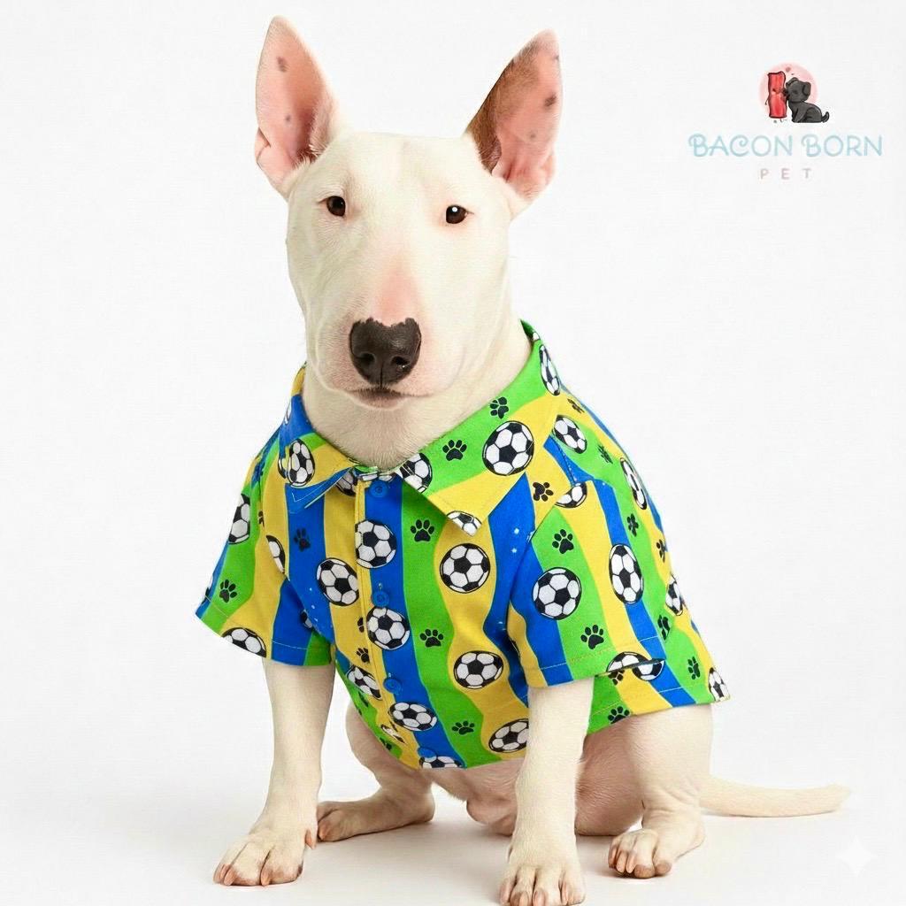 Roupa Pet Camisa Brasil Copa do Mundo de Futebol Creche P/ Cachorros Gatos