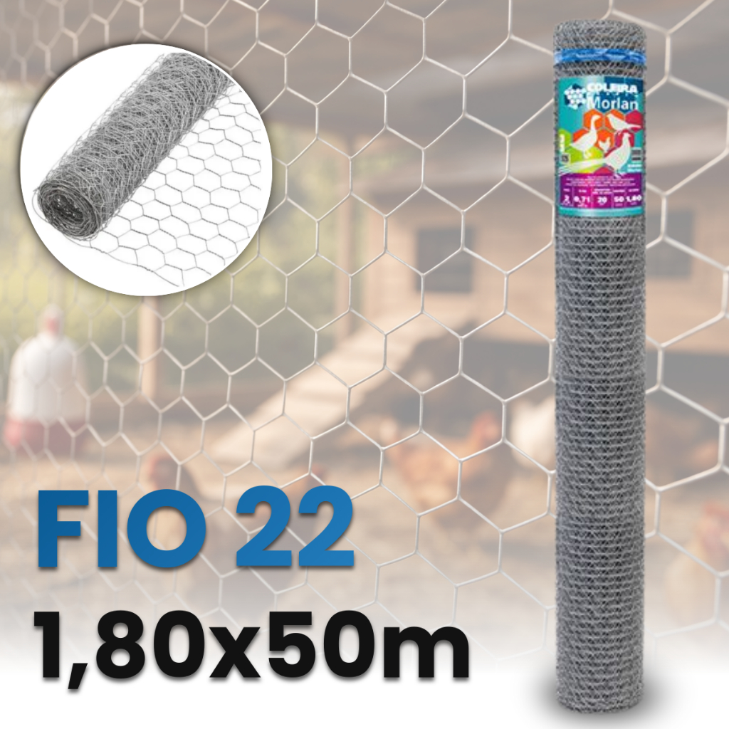 Tela Galinha Morlan 1,80x50m Fio 22 Tipo 2 Para Galinheiro em Oferta na Shopee