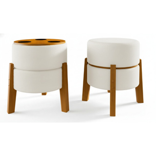 Puff Com Mesa De Apoio Para Drinks Gourmet com Porta Copos em Oferta na Shopee