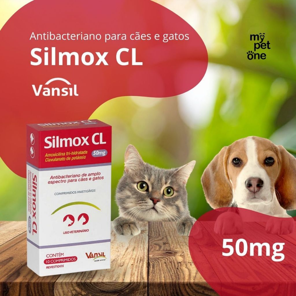 Silmox CL 50 mg Vansil para Cães e Gatos - 10 comprimidos em Oferta na Shopee
