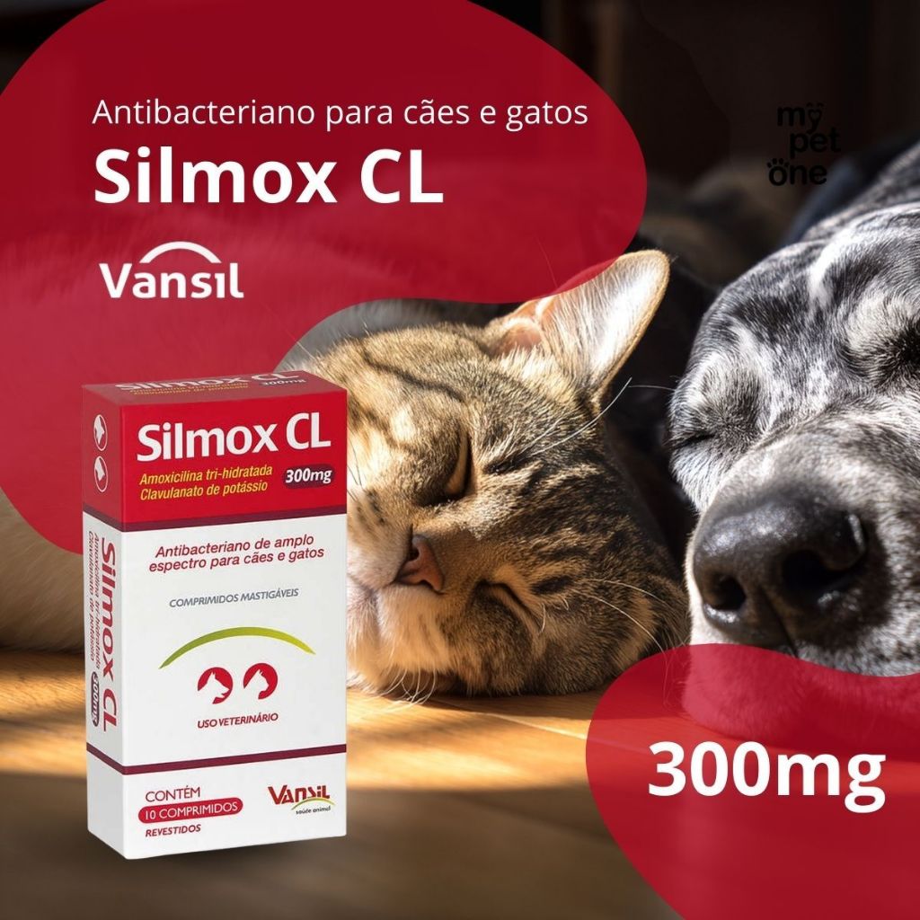 Silmox CL Vansil para Cães e Gatos - 300 mg em Oferta na Shopee