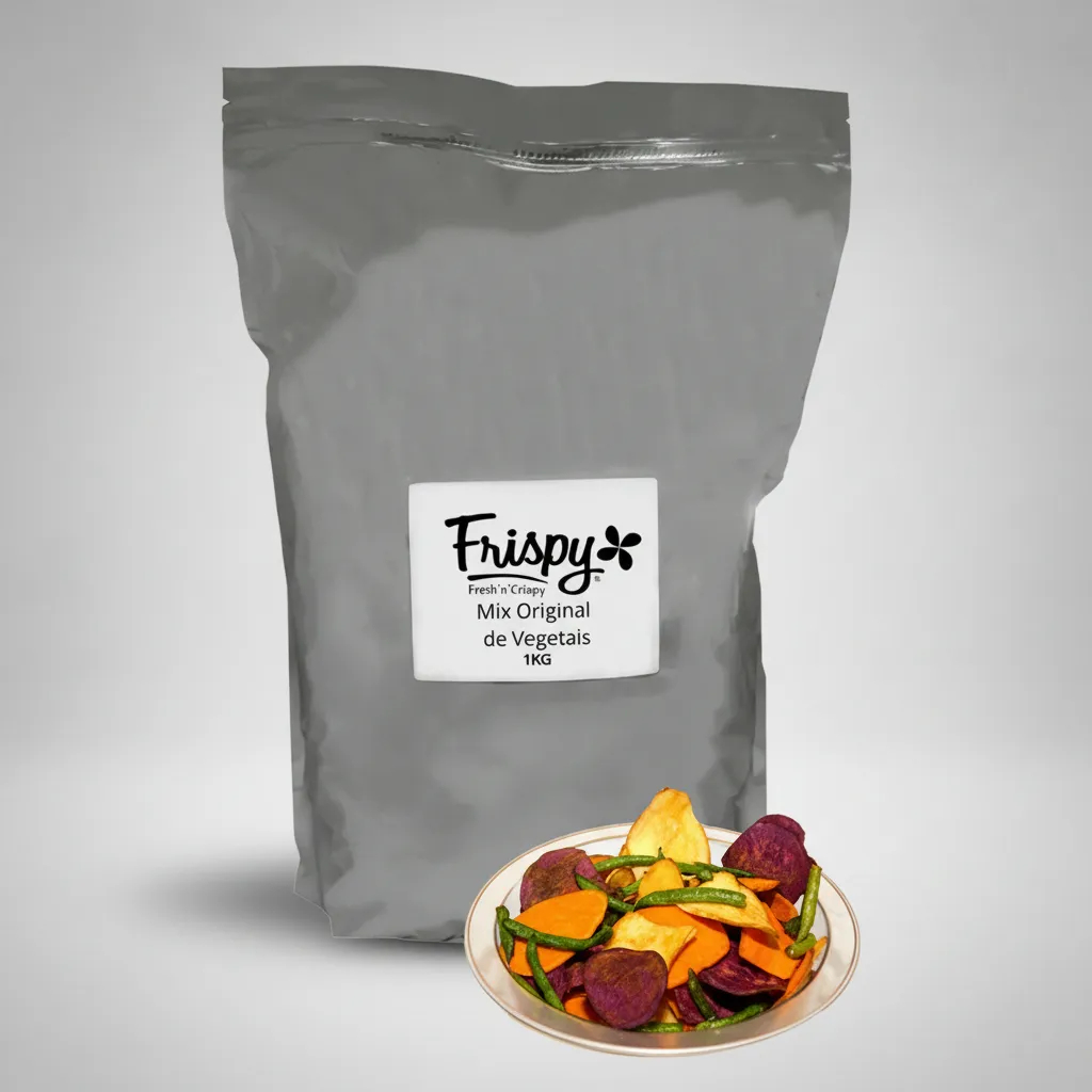 Chips Mix de Vegetais Desidratados Frispy 1kg Vegano e Sem Gluten Snack Crocante Natural Top Fit!!!!