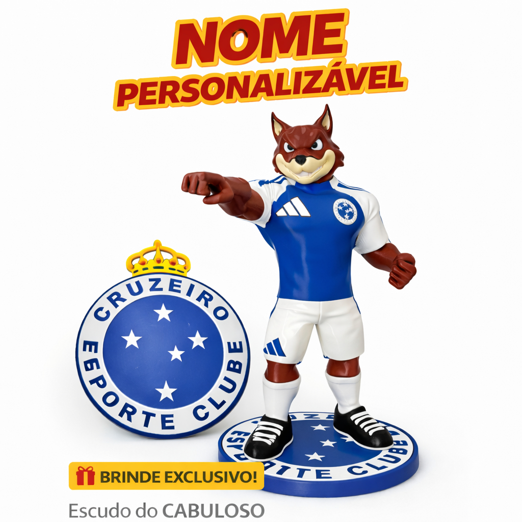 Raposão Cruzeiro Colecionável 20cm ou 25cm -  Mascote Cabuloso Personalizado
