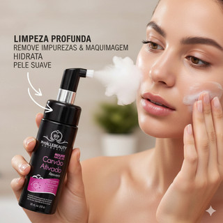 Mousse Micelar Ph0723 Carvão Ativado 150Ml Limpeza Profunda - Phallebeauty