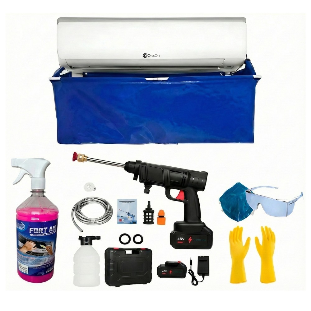 Kit Limpeza Ar Condicionado Split com Bolsa Coletora e Lavadora