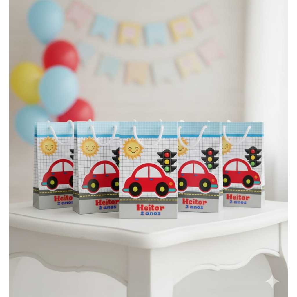 Sacolinha Surpresa Personalizada P- Lembrancinha Festa Infantil- Envio Rápido Carrinhos  pegue e monte