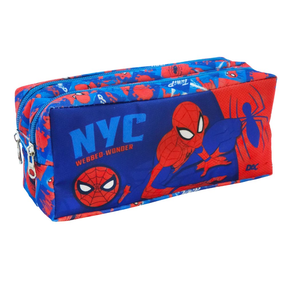 Estojo Escolar Duplo Spider Man Homem Aranha 2 Divisórias