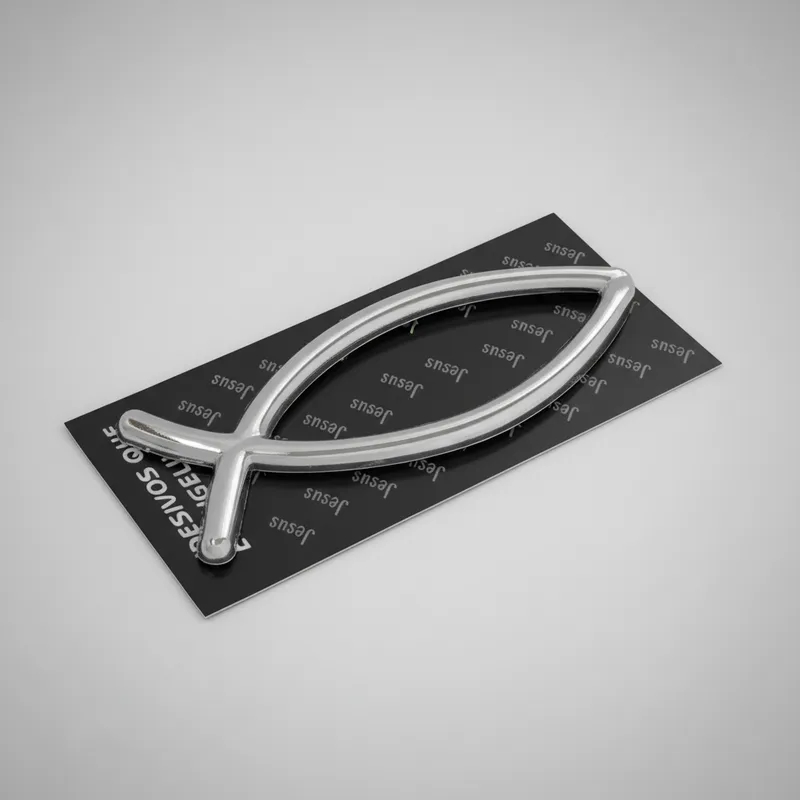 Adesivo Automotivo Cromado Pequeno Peixe Evangélico Para Carros E Motos em Oferta na Shopee