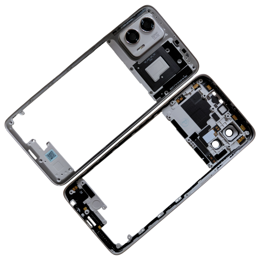 Carcaça Aro Lateral + Moldura com Lente Moto G73 5G XT2237 - Peça de Reposição Original