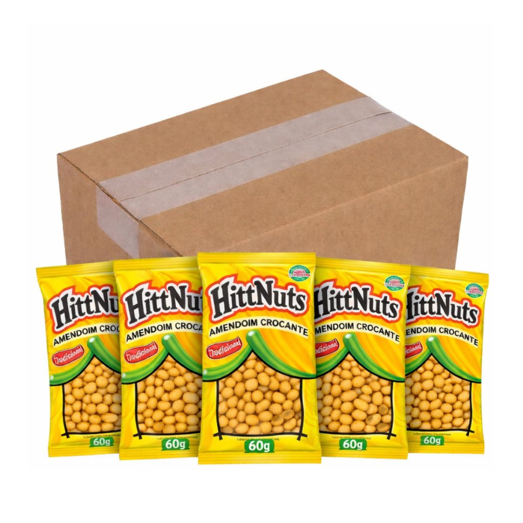 Kit Amendoim Crocante 60g Hitt-Nuts Combo Econômico De 5 a 15 Unidades