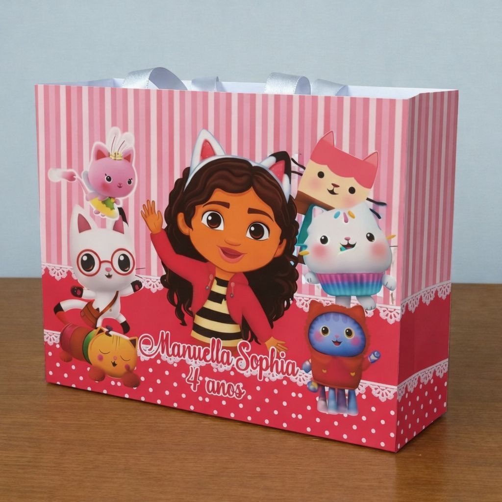 Sacolinha Personalizada Casa Magica da Gabby  - Lembrancinhas - mimos - festa infantil - Aniversario