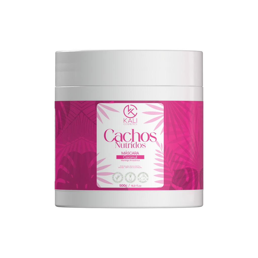 Máscara Modeladora e Hidratante para Cachos 500g com Óleo de Coco Kali Cosmetics