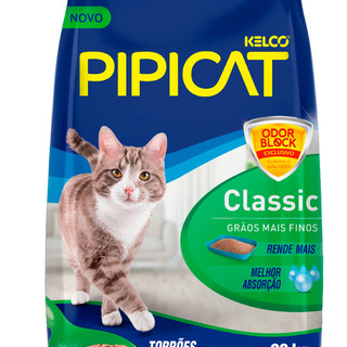 Areia Higiênica para Gatos Gatinhos Pipicat Classic pacote com 4k