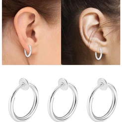 Kit 1 ate 6 Pares Brinco de Pressão Argola em aço inox