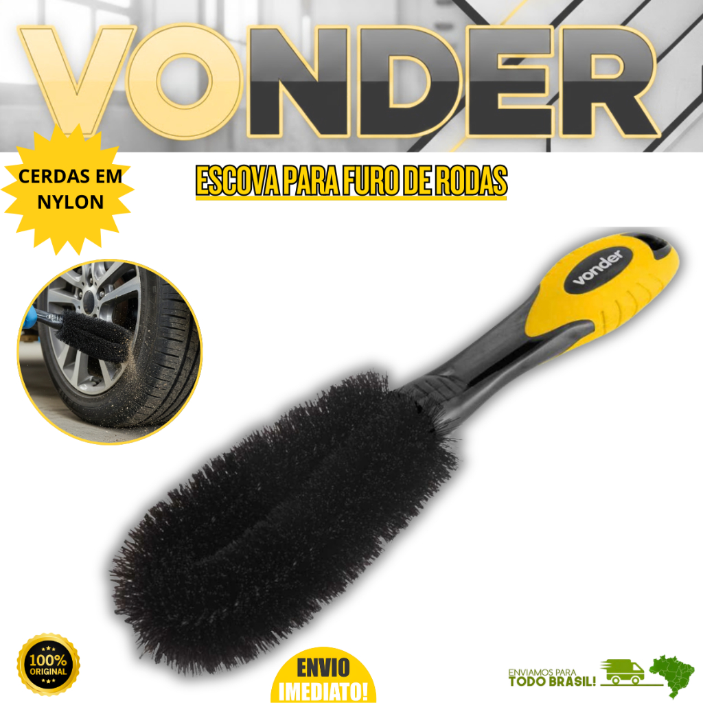Escova Para Furo De Rodas Vonder Limpeza Detalhada Oferta Premium Resistente em Oferta na Shopee