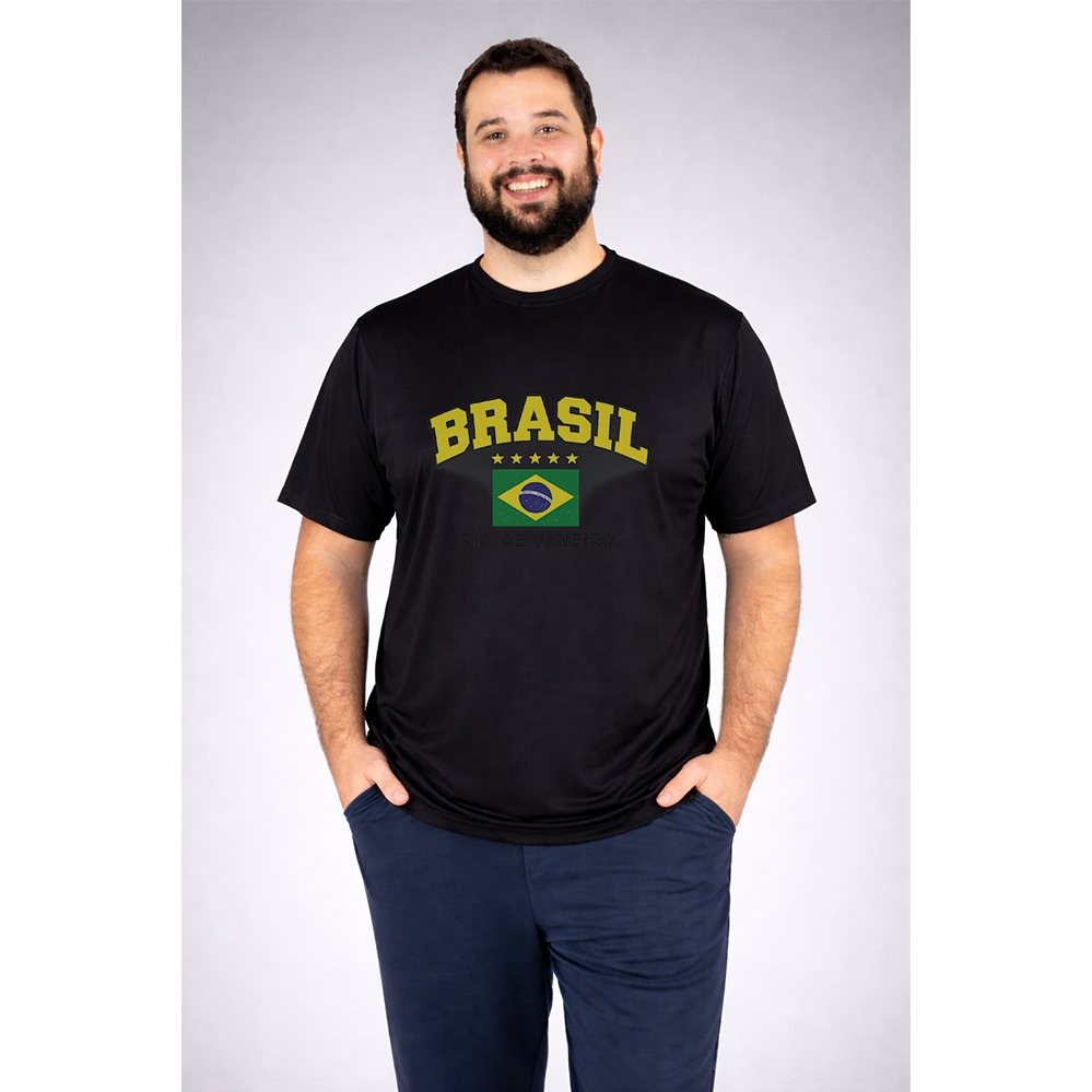Camiseta plus size Brasil copa do mundo futebol seleção