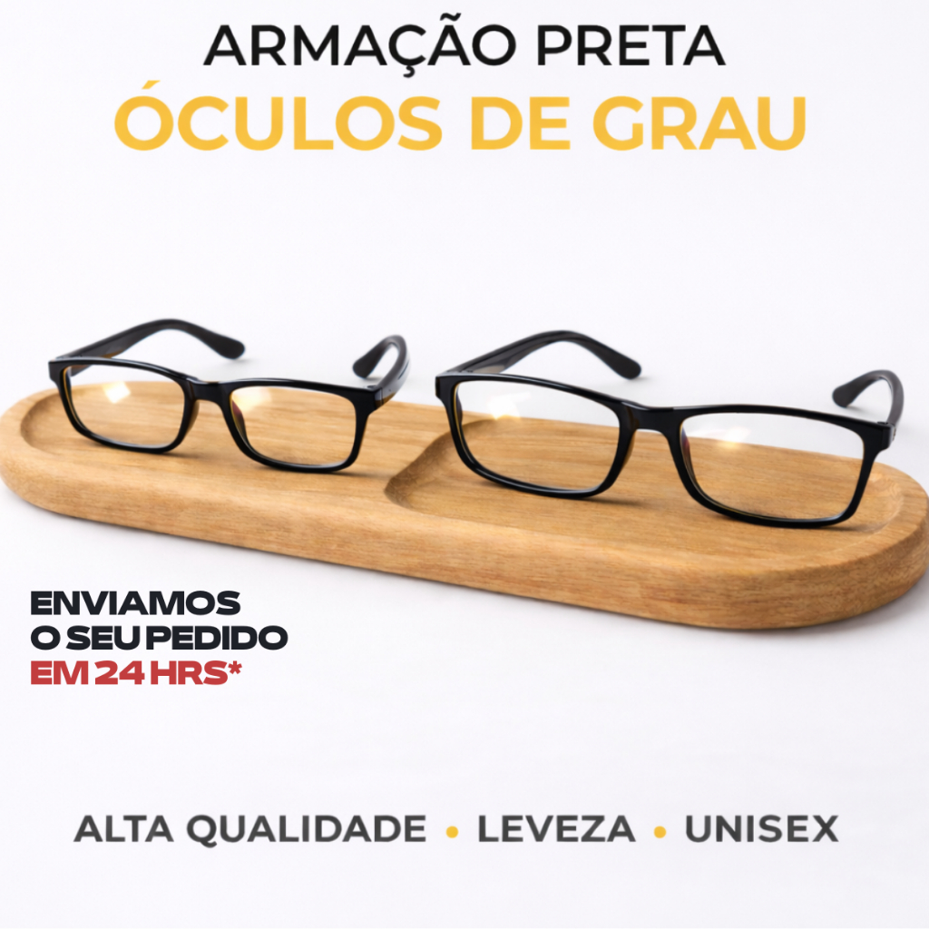 Oculos Para Leitura Com Amortecedor de + 1,00 a 3,00 Masculino e Feminino