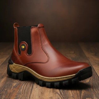 Botina Bota Coturno 100% Couro Legitimo qualidade e conforto premium em Oferta na Shopee