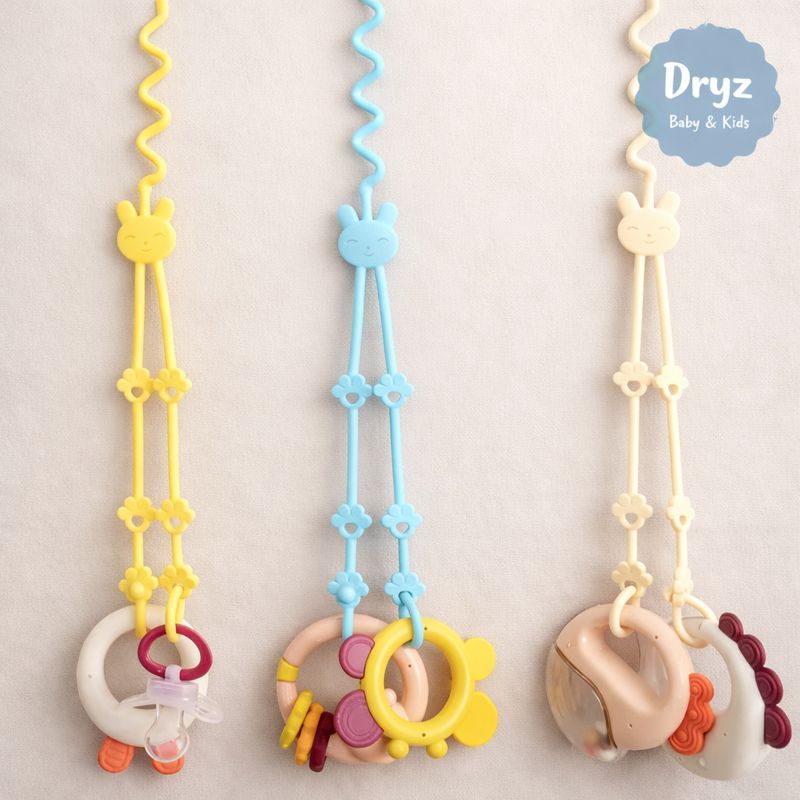 Alça Silicone Dupla Antiqueda Dryz – Chupeta, Copo, Brinquedo, Mamadeira em Oferta na Shopee