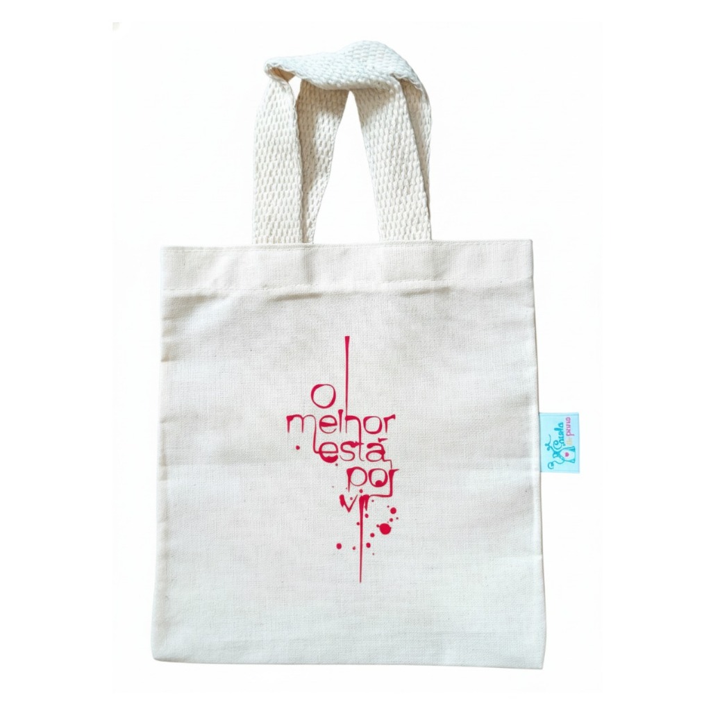 Ecobag, bolsa reutilizável, frase engraçada, algodão, sustentável, Sacola Ecobag Criativa tamanho 20cm X 20cm estampada