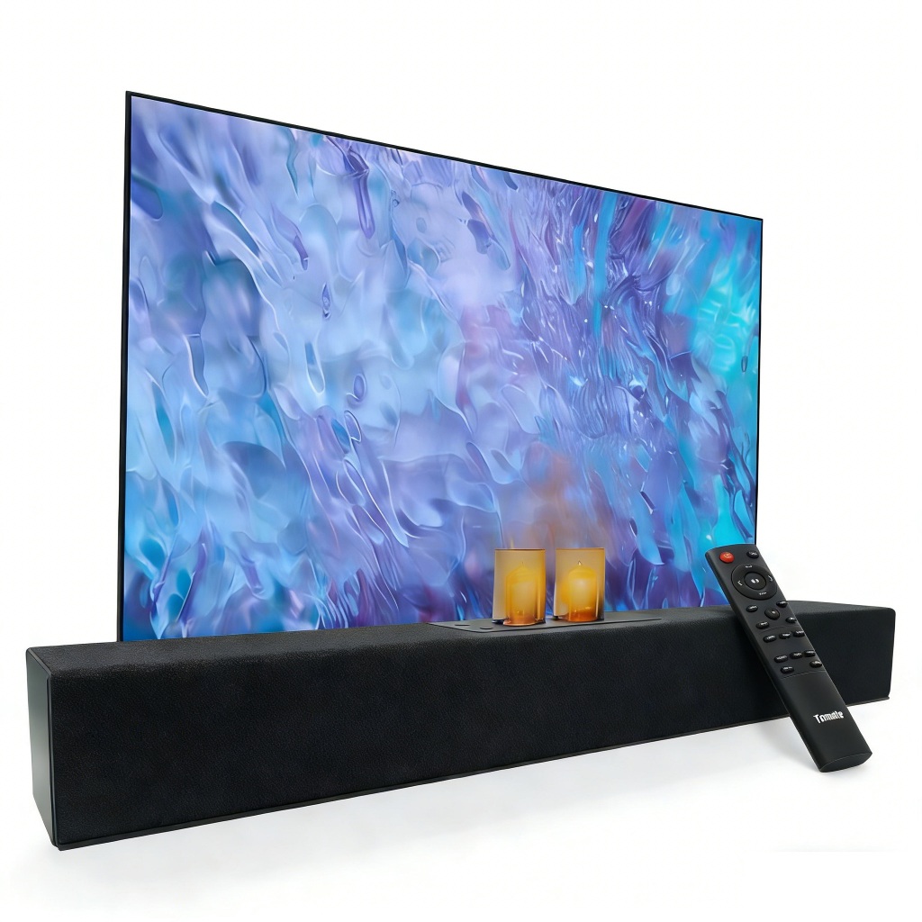 Soundbar Caixa de Som Para Computador Tv Televisão LED Subwoofer Grave Potênte 80W RMS P2 USB