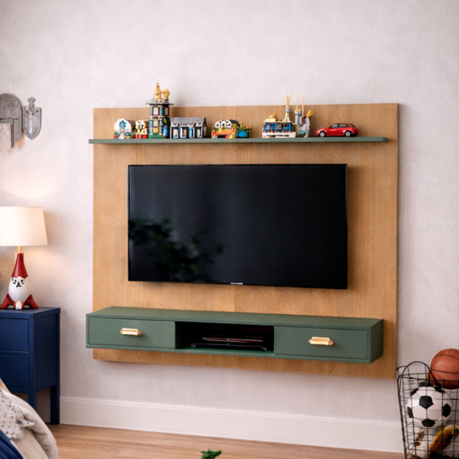 Painel Para Tv até 50  polegadas 2 Portas Estante Prateleira em Oferta na Shopee