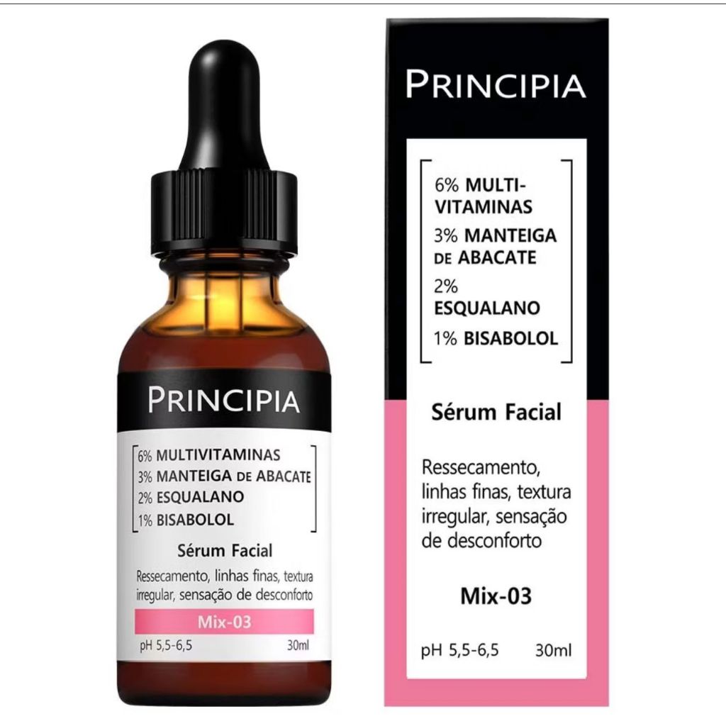 Mix-03 um sérum multirreparador com mix de 4 ativos: 6% multivitaminas, 3% de manteiga 1 em Oferta na Shopee
