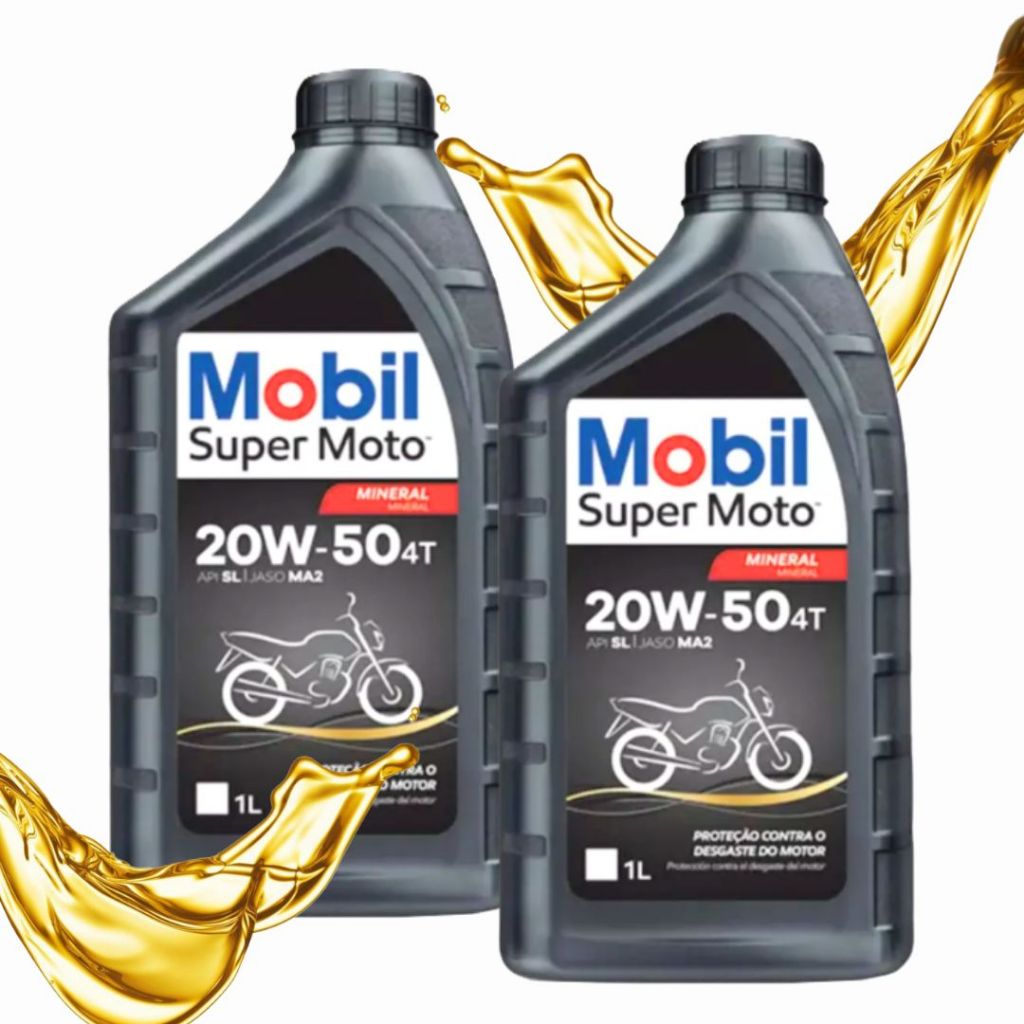 Óleo Mobil 20w50 Mineral Super Moto 4 Tempos 2 Litros em Oferta na Shopee