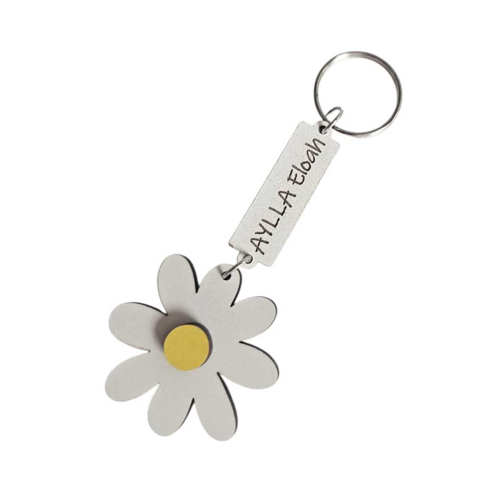 KIT Chaveiro Margarida personalizado de Mdf em Oferta na Shopee