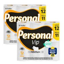 Papel Higiênico Personal Vip Neutro Folha Dupla Leve 12 Pague 11- 2uni
