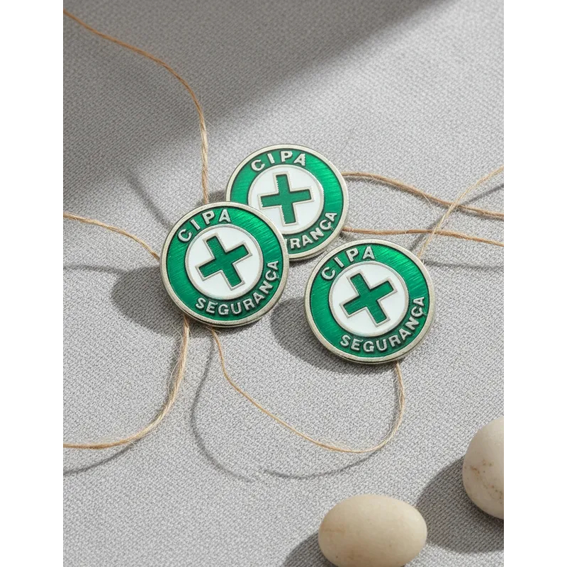 Kit 3 Bottons Broche Cipa Segurança Do Trabalho Metal broche segurança do trabalho pin CIPA