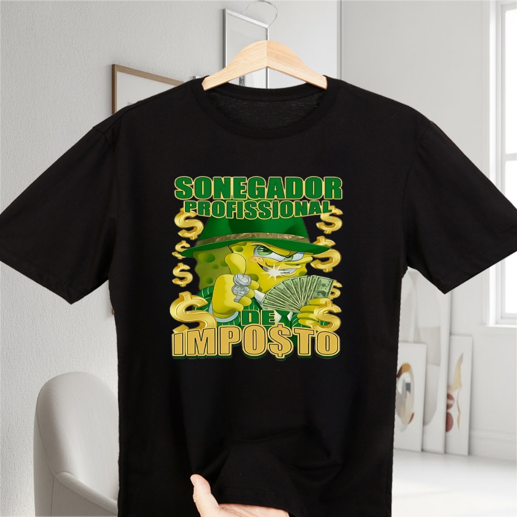 Camiseta Sonegador Profissional de Imposto Personalizada Camisa Blusa 100% algodão unissex em Oferta na Shopee
