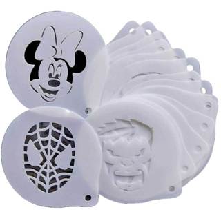 Kit 16 Stencil infantil Moldes para rosto pintura facial em Oferta na Shopee